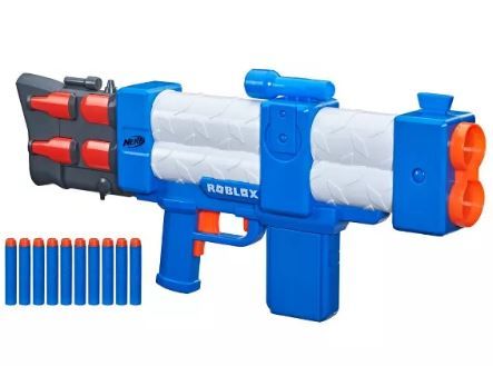 Photo 1 of NERF Roblox Arsenal Pulse Laser Motorized Dart Blaster with 10 Elite Darts