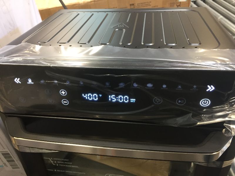 Photo 4 of Gevi Air Fryer Toaster Oven Combo, Large Digital LED Screen Convection Oven with Rotisserie and Dehydrator, Extra Large Capacity Countertop Oven with Online Recipes----ONE OF LEGS IS BENT AND UNIT WONT STAY LEVELED