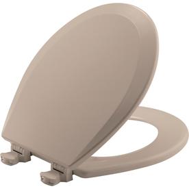 Photo 1 of Bemis Lift-Off Fawn Beige Wood Round Toilet Seat