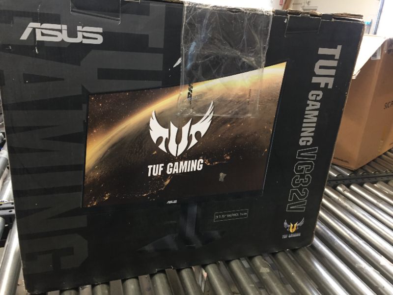 Photo 1 of ASUS TUF Gaming 32" 1440P HDR Curved Monitor (VG32V) - QHD (2560 x 1440), 144Hz, 1ms, Extreme Low Motion Blur, Speaker, Adaptive-Sync, FreeSync Premium, VESA Mountable, DisplayPort, HDMI