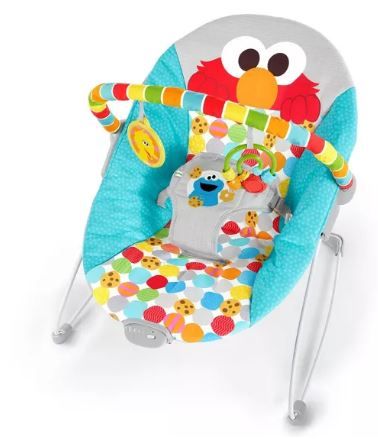 Photo 1 of Bright Starts I Spot Elmo! Vibrating Baby Bouncer - Blue