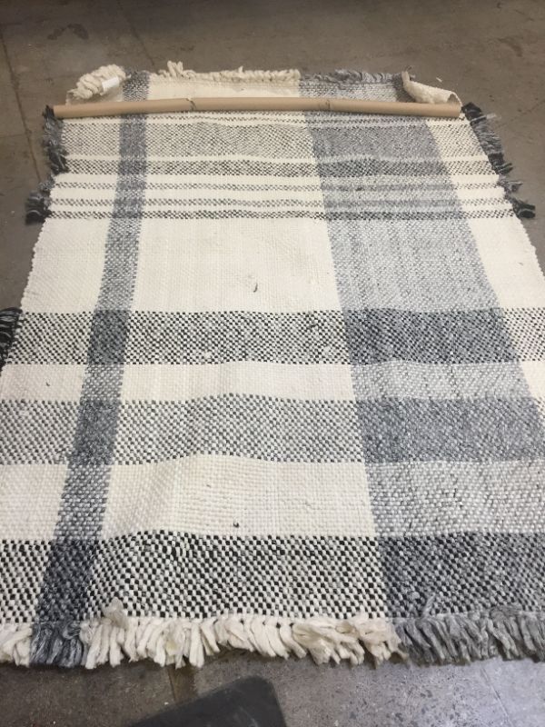 Photo 2 of 5'x7' Laurelhurst Indoor/Outdoor Plaid Rug Black/White - Threshold™ Designed with Studio McGee
