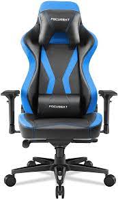 Photo 1 of Focuseat Gaming Chair Ergonomic Office Chair with Headrest and Lumbar Support, 4D Soft Arm Rest, PU Leather, Adjustable Height Swivel Computer Chairs with Seat Lock, Large PC Chair for Adult (Black)
