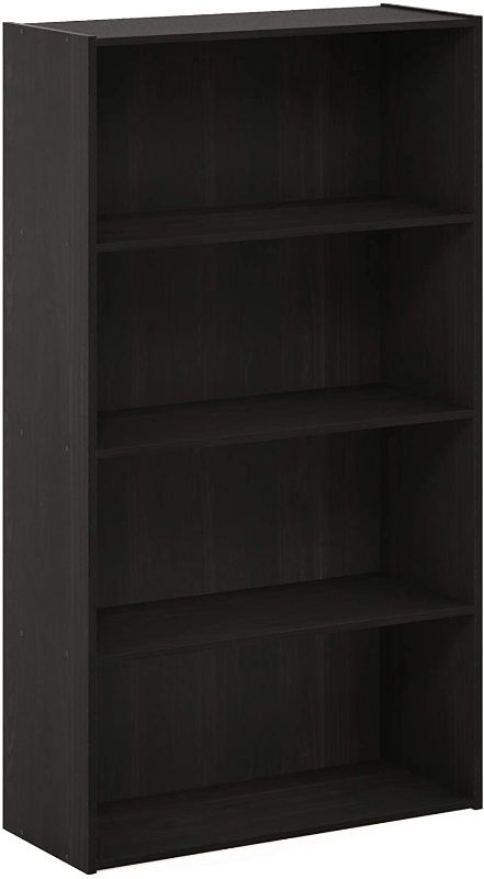 Photo 1 of Furinno Pasir 4-Tier Bookcase / Bookshelf / Storage Shelves, Espresso
