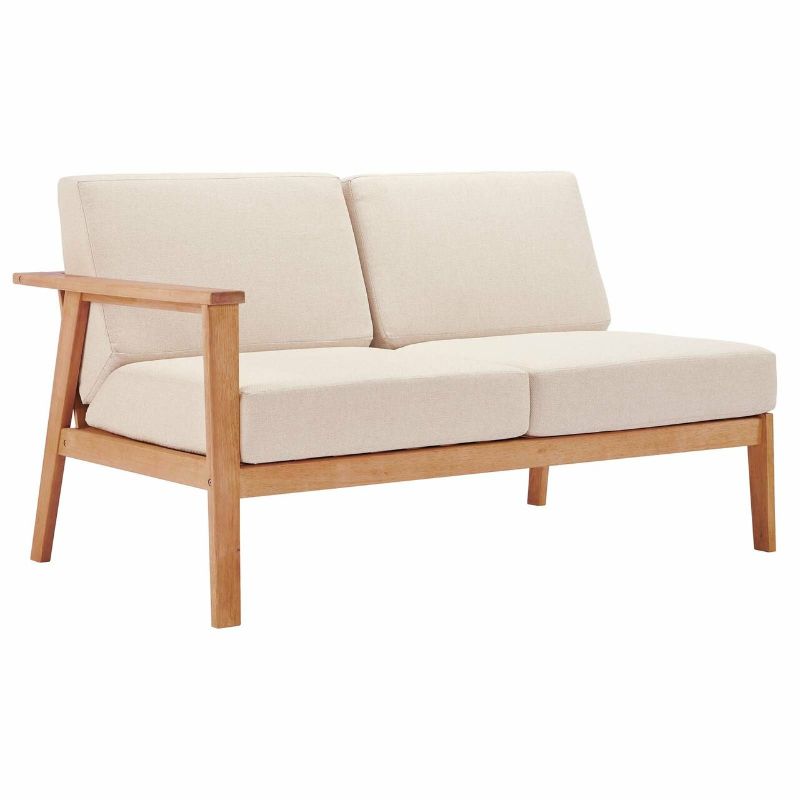 Photo 1 of Sedona Outdoor Patio Eucalyptus Wood Right-Facing Loveseat EEI-3678-NAT-TAU By Modway
