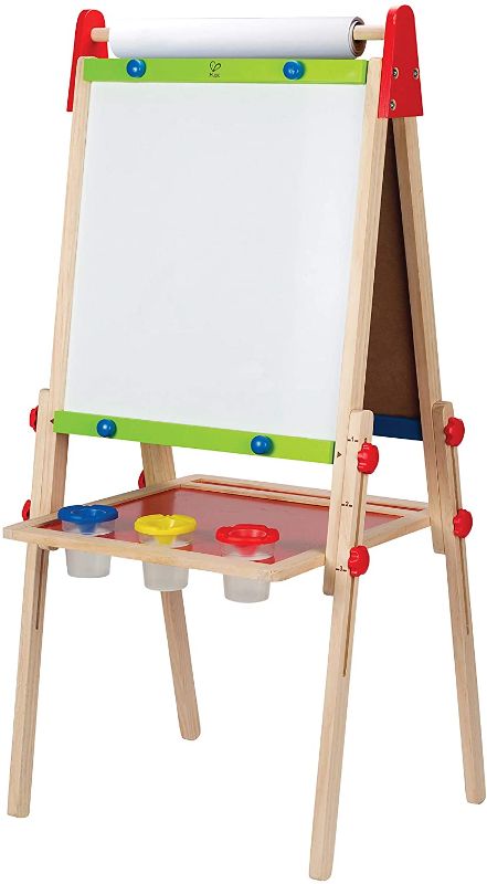 Photo 1 of Award Winning Hape All-in-One Wooden Kid's Art Easel with Paper Roll and Accessories Cream, L: 18.9, W: 15.9, H: 41.8 inch
