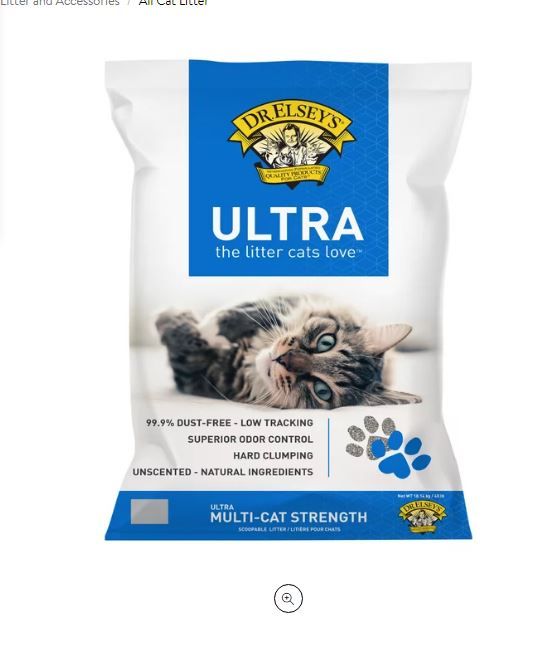 Photo 1 of Dr. Elsey's Precious Cat Ultra Unscented Clumping Clay Cat Litter, 40-lb bag