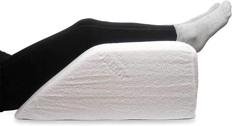 Photo 1 of Bed Buddy Leg Pillow Foam Wedge, 10 Inch - Leg Elevation Pillow with Memory Foam Top - Leg Pillow for Lower Back Pain and Sciatica Pillow for Sleeping
