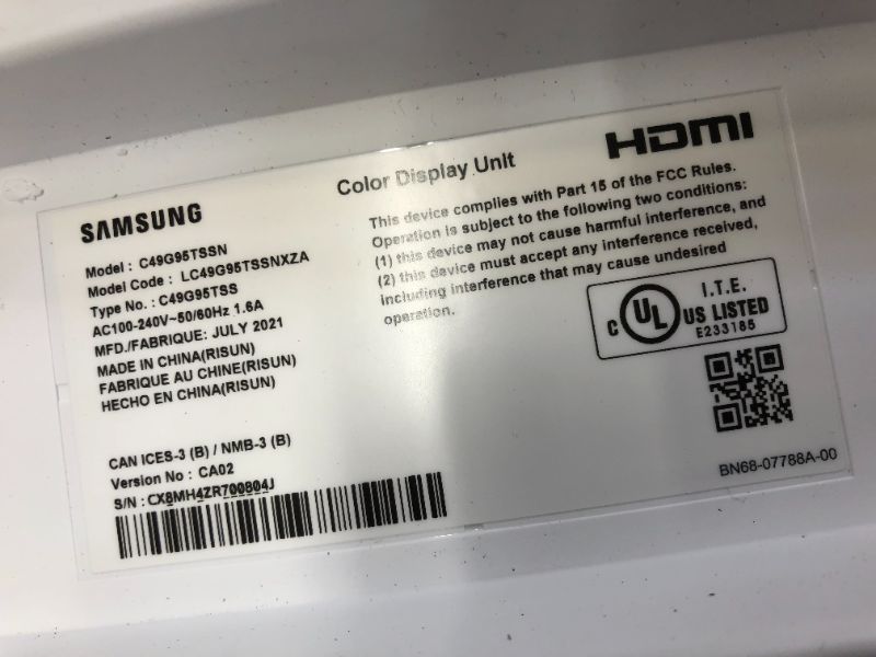 Photo 4 of SAMSUNG 49-inch Odyssey G9 Gaming Monitor | QHD, 240hz, 1000R Curved, QLED, NVIDIA G-SYNC & FreeSync | LC49G95TSSNXZA Model
