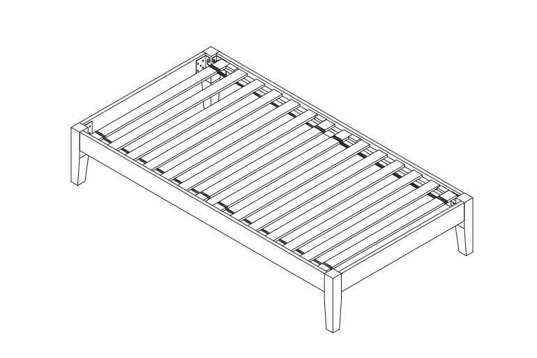Photo 1 of SOLID WOOD TWIN PLATFORM BED SOUTH SHORE