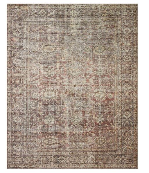 Photo 1 of Amber Lewis x Loloi Georgie 7'6" x 9'6" Bordeaux and Antique Area Rug
