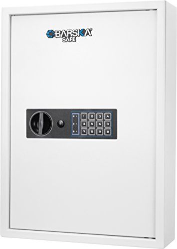 Photo 1 of BARSKA AX13262 Digital Keypad 100 Keys Cabinet Wall Safe, White