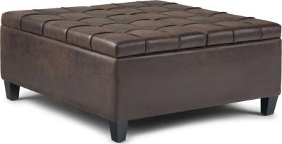 Photo 1 of Simpli Home Harrison Coffee Table Storage Ottoman
