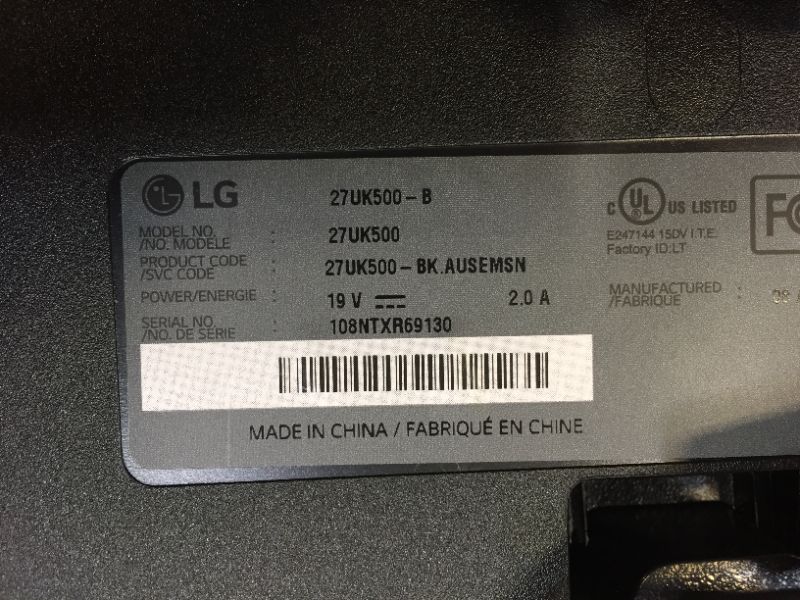 Photo 3 of LG 27" 16:9 FreeSync IPS Monitor