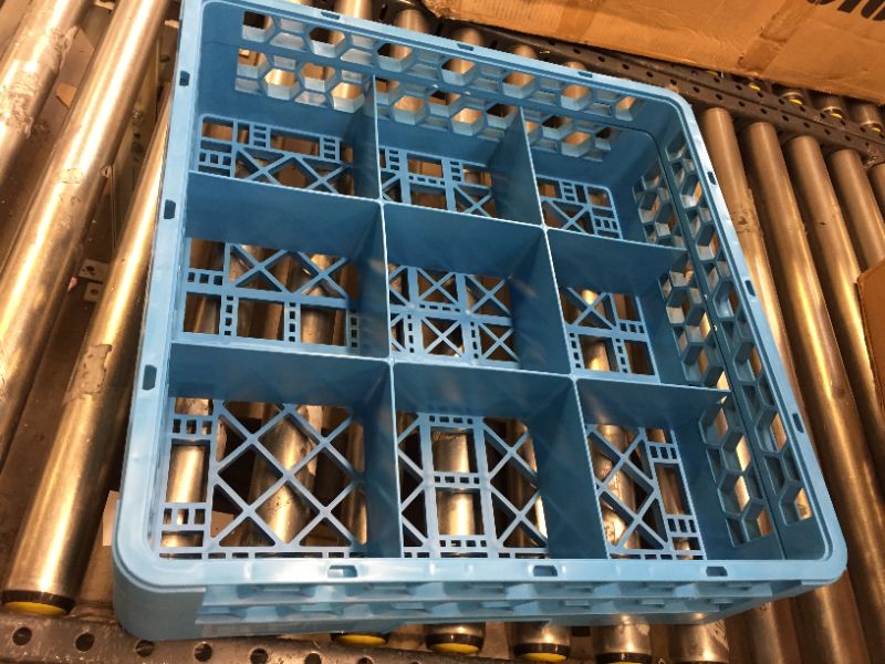 Photo 1 of 19 x 19 x 4inch blue compartment glass rack