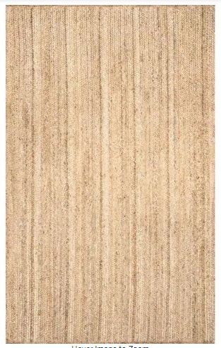 Photo 1 of Rigo Chunky Loop Jute Tan 6 ft. x 9 ft. Area Rug
