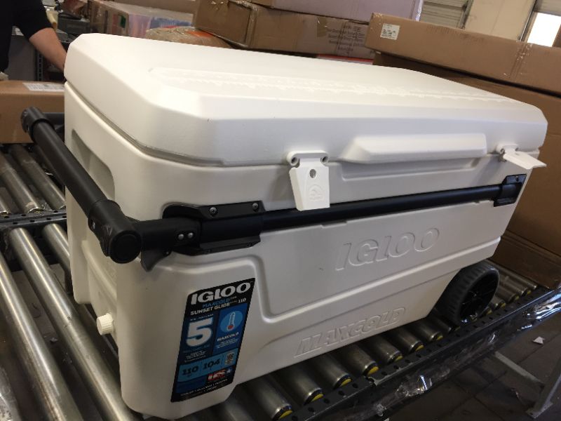 Photo 1 of Igloo 50170 110 Qt Glide Pro Portable Large Ice Chest Wheeled Cooler