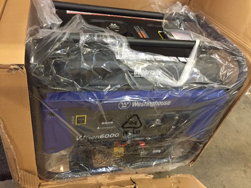 Photo 2 of Westinghouse Outdoor Power Equipment WGen6000 Portable Generator 6000 Rated & 7500 Peak Watts, Gas Powered, Electric Start, Transfer Switch Ready, CARB Compliant
