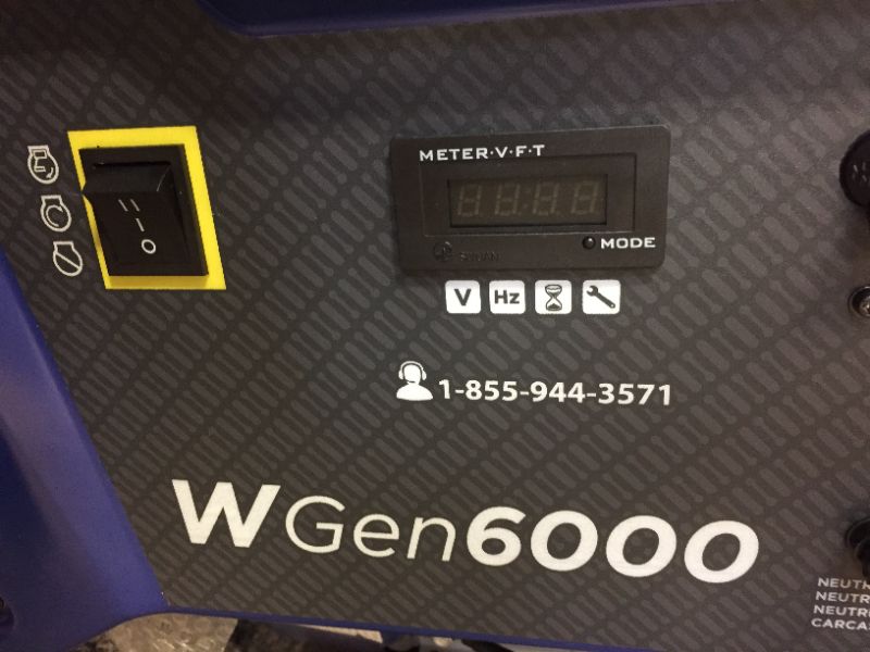Photo 3 of Westinghouse Outdoor Power Equipment WGen6000 Portable Generator 6000 Rated & 7500 Peak Watts, Gas Powered, Electric Start, Transfer Switch Ready, CARB Compliant
