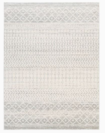 Photo 1 of Glendora Chevron Ivory 6 ft. x 9 ft. Area Rug
