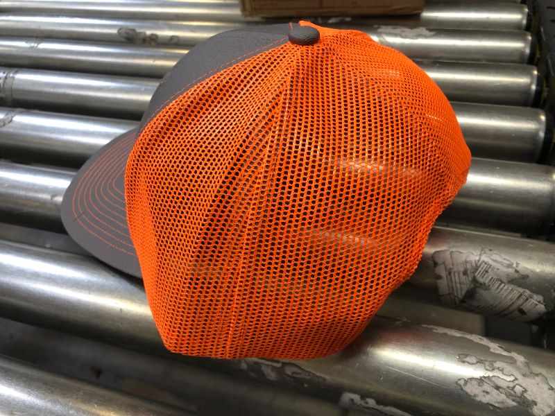 Photo 2 of 2 pack of modern trucker hats orange bright