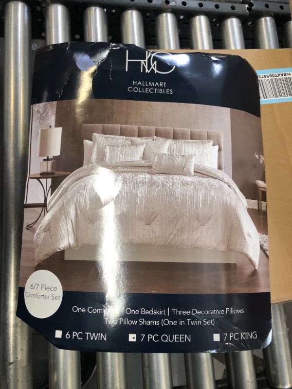 Photo 4 of Riverbrook Home Turin Crinkle 7 Piece Queen Comforter Set Bedding -- comforter only