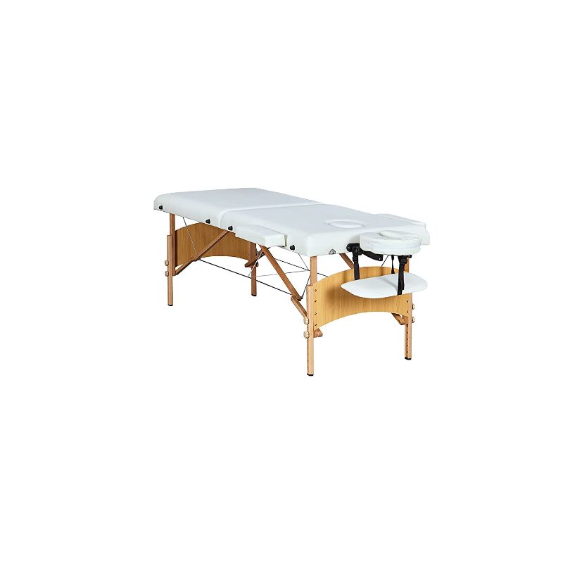 Photo 1 of AmazonCommercial Portable Folding Massage Table with Carrying Case - Cream
