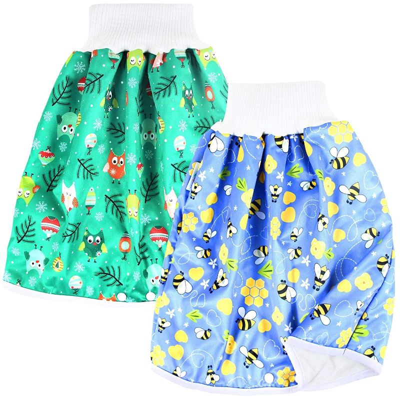 Photo 1 of Langsprit Unisex Baby Cloth Diaper Guards for Potty Training - Reusable Diaper Skirt/Short for Night Time - Washable Mattress Cover - Bedwetting and Incontinence Cover Pads for Babies & Toddler SMALL
