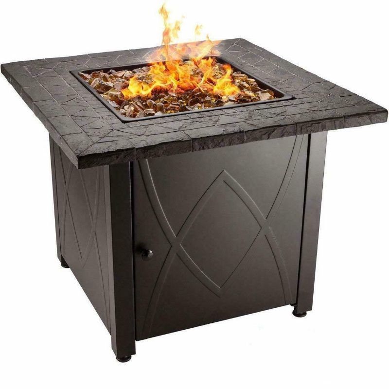 Photo 1 of Endless Summer 30" Outdoor Propane Gas Fire Pit Table (Copper Fireglass)
