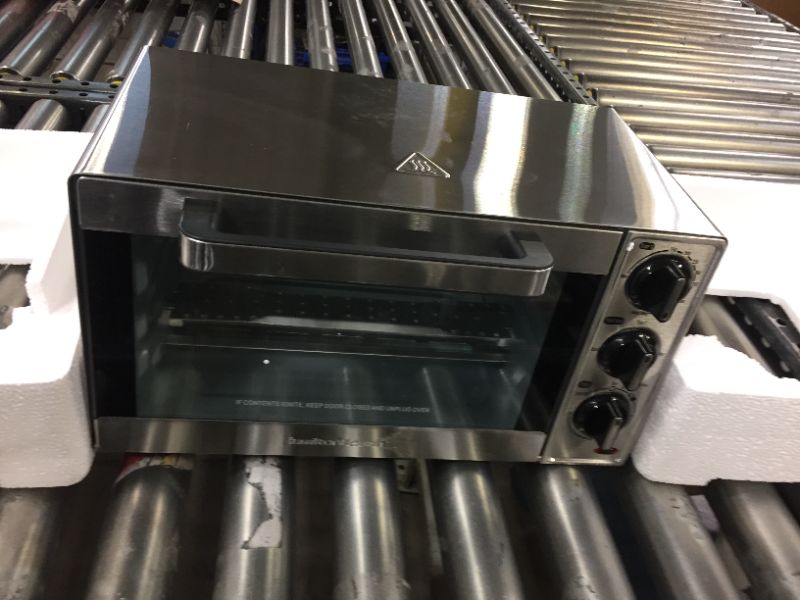 Photo 4 of Hamilton Beach 4 Slice Toaster Oven - Stainless Steel 31401