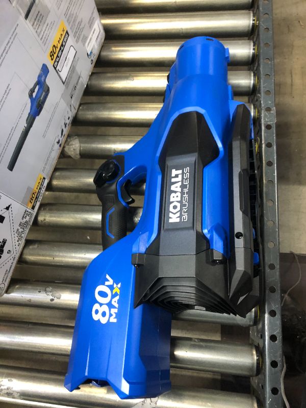 Photo 3 of Kobalt 80-volt Max 630-CFM Brushless Handheld Cordless Electric Leaf Blower 2.5 Ah Battery and Charger NOT INCLUDED