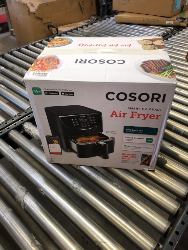 Photo 2 of COSORI Smart WiFi Air Fryer(100 Recipes), 13 Cooking Functions, Keep Warm & Preheat & Shake Remind, Works with Alexa & Google Assistant, 5.8 QT, Black
