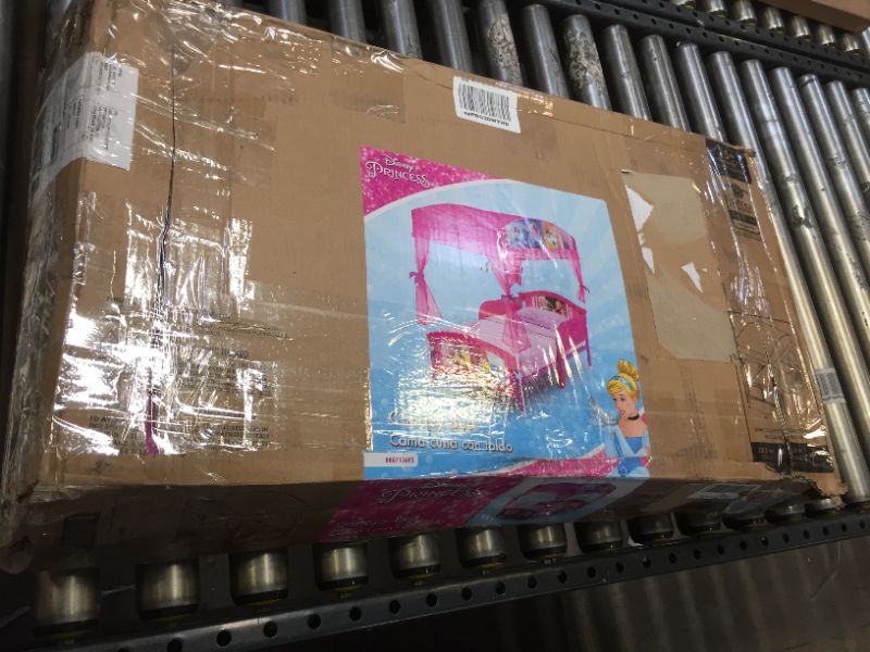 Photo 1 of Delta Children Disney Princess Plastic Toddler Canopy Bed, Pink