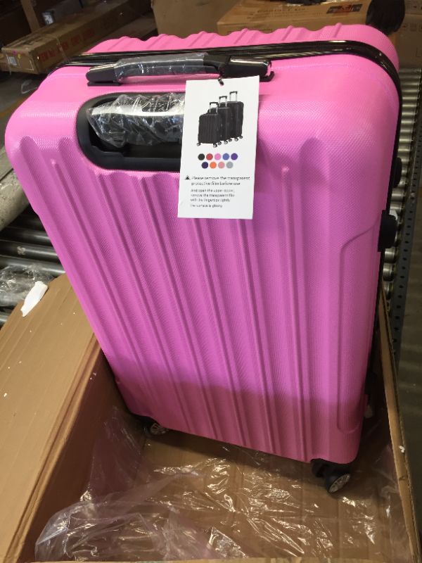 Photo 1 of 3PC PINK SUITCASE SET 