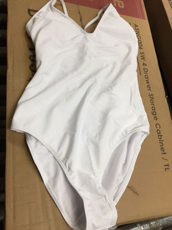 Photo 1 of ONE PIECE WHITE SWIMSUIT SIZE MEDIUM 