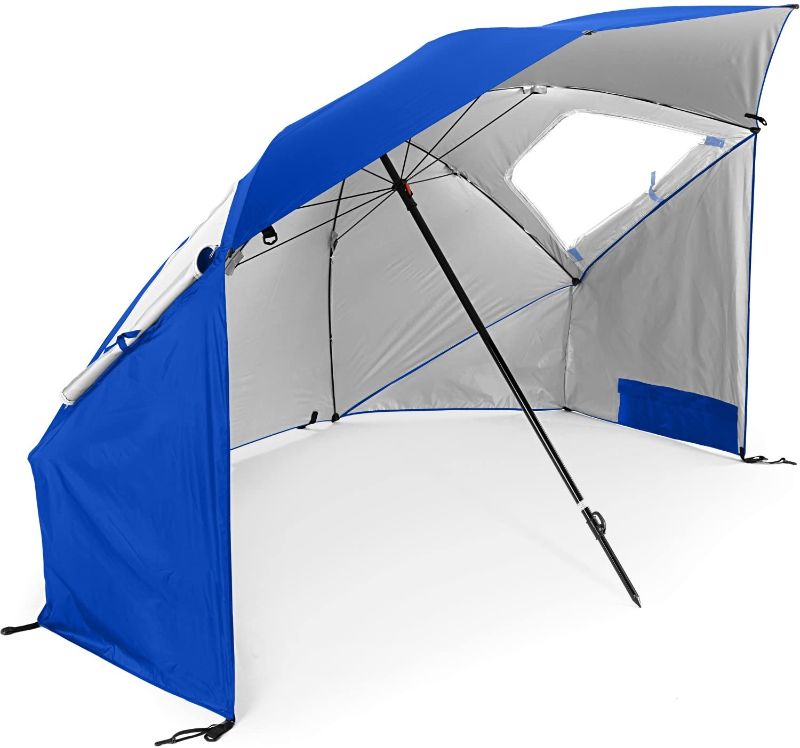 Photo 1 of  Sport-Brella 54.72-in Blue SuperBrella Automatic Bubble Umbrella

