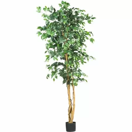 Photo 1 of  Nearly Natural 6ft. Ficus Artificial Tree, Green