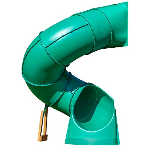 Photo 1 of  Backyard Discovery Tall Spiral Tube Slide - Left Exit, Green - Mounts to 5 Ft. Deck Height