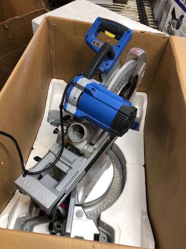 Photo 1 of Kobalt 12-in 15 Amps Dual Bevel Sliding Compound Corded Miter Saw


