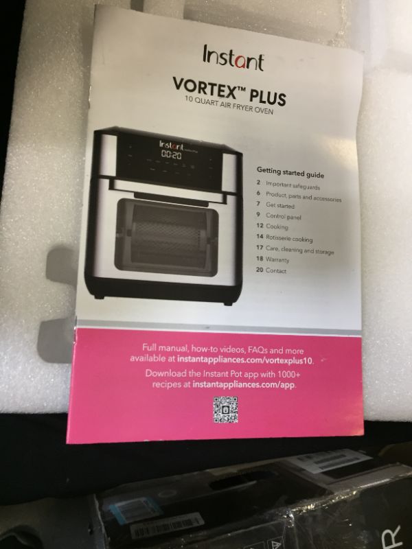 Photo 4 of Instant Vortex Plus 10 qt 7-in-1 Air Fryer Toaster Oven Combo