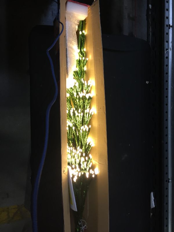 Photo 2 of Alpine Corporation CRD111S-GN Festive Green Christmas LED Lights, Artificial Tree Holiday décor, Multi
