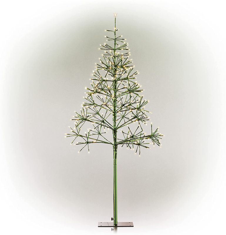 Photo 1 of Alpine Corporation CRD111S-GN Festive Green Christmas LED Lights, Artificial Tree Holiday décor, Multi
