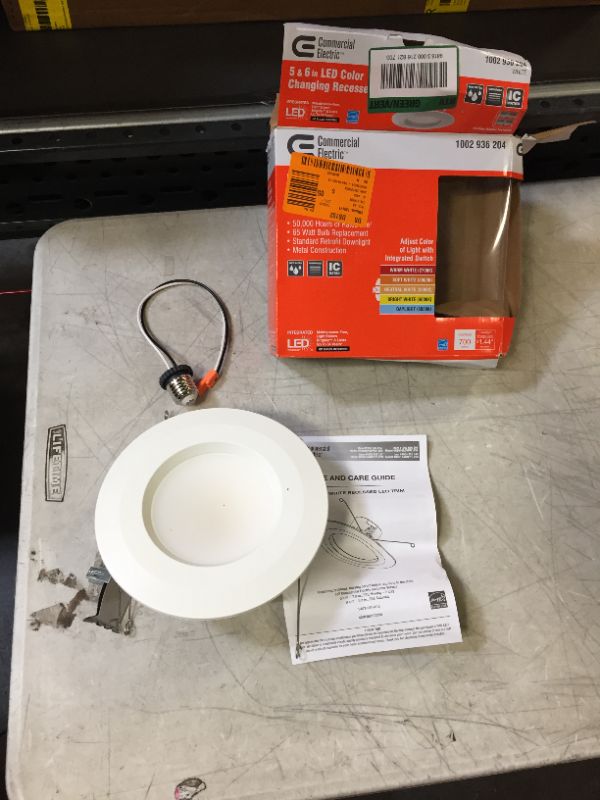 Photo 2 of 
Commercial Electric 6 in. Warm White Recessed LED Can Disk Light