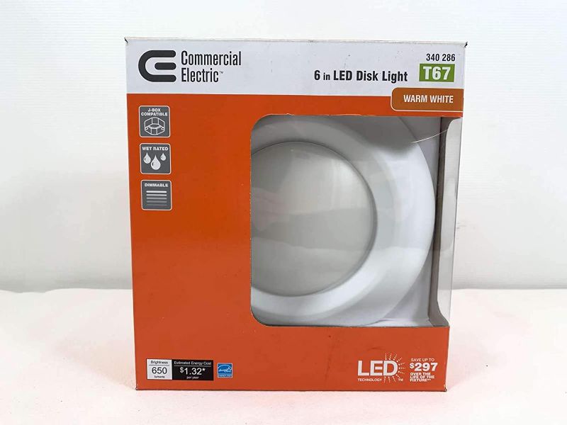 Photo 1 of 
Commercial Electric 6 in. Warm White Recessed LED Can Disk Light