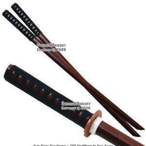 Photo 1 of ACE MARTIAL ARTS SUPPLY KENDO WOODEN BOKKEN PRACTICE KATANA SWORD SET (2-PIECE)
