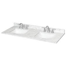 Photo 1 of  Ariston Natural Marble Undermount Bathroom Vanity Top (Common: 61-in x 22-in; Ac

