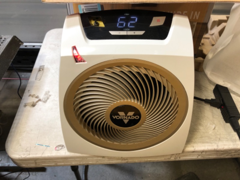 Photo 2 of Vornado AVH10 Vortex Heater with Auto Climate Control, 2 Heat Settings, Fan Only Option, Digital Display, Advanced Safety Features, Whole Room, White
