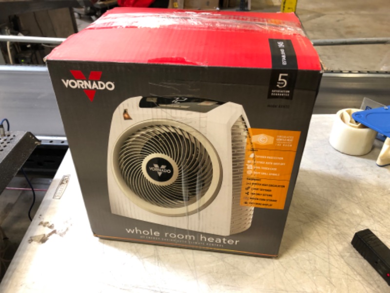 Photo 3 of Vornado AVH10 Vortex Heater with Auto Climate Control, 2 Heat Settings, Fan Only Option, Digital Display, Advanced Safety Features, Whole Room, White
