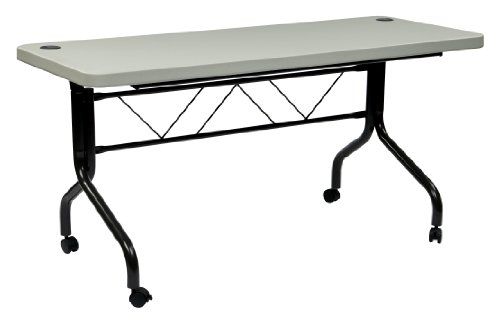 Photo 1 of Barcode for Office Star Resin Multi-Purpose Flip Table with Locking Casters, 5-Feet Long
