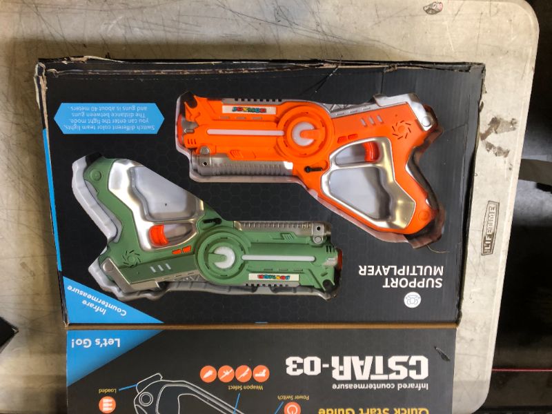 Photo 1 of CSTAR Infrared Laser Tag Blaster, Set of 4, Multiplayer/Multi-Team/Multi-Blaster Support, Up to 131 Feet
